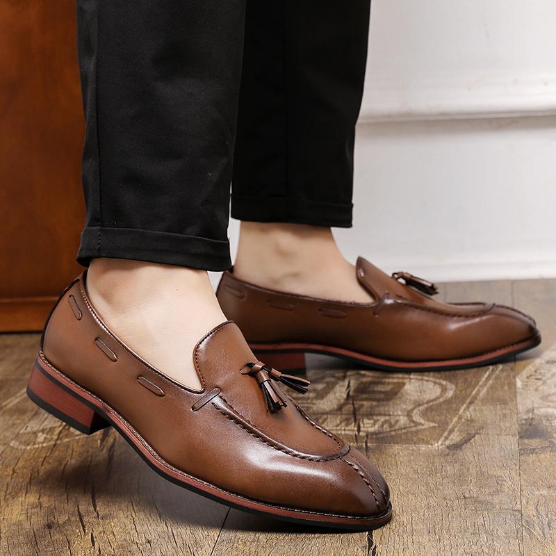 Men's Formal Wear Business Four Seasons New Tassel Small Leather Shoes