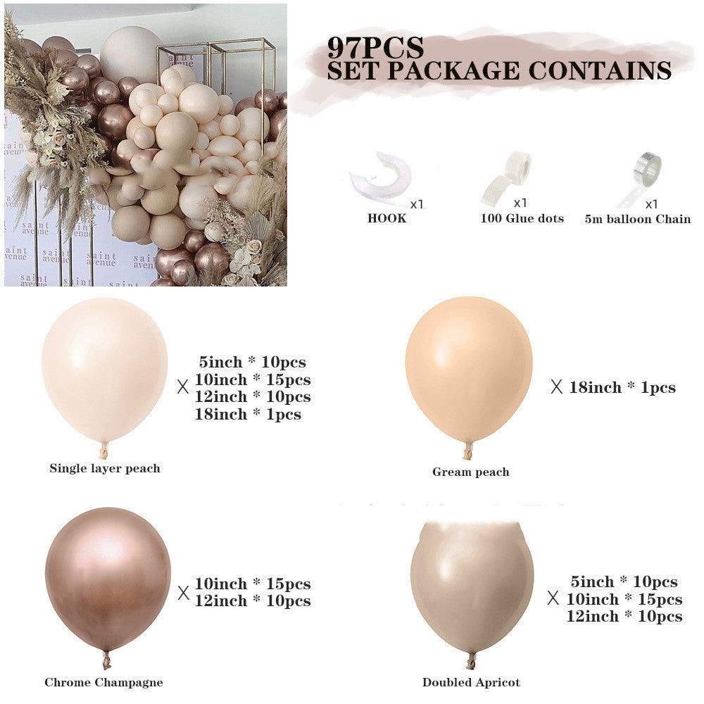 Kit Guirlande Ballons Tons Nude & Beige – 97 à 167 pièces