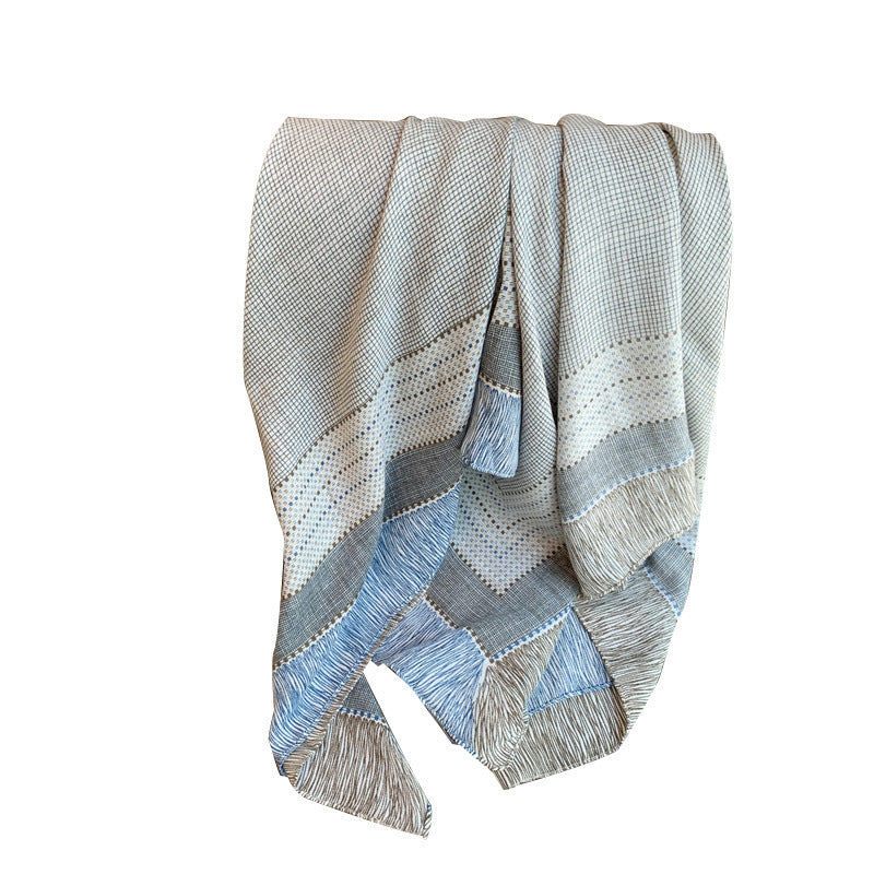 Grand foulard léger anti-UV – soie synthétique