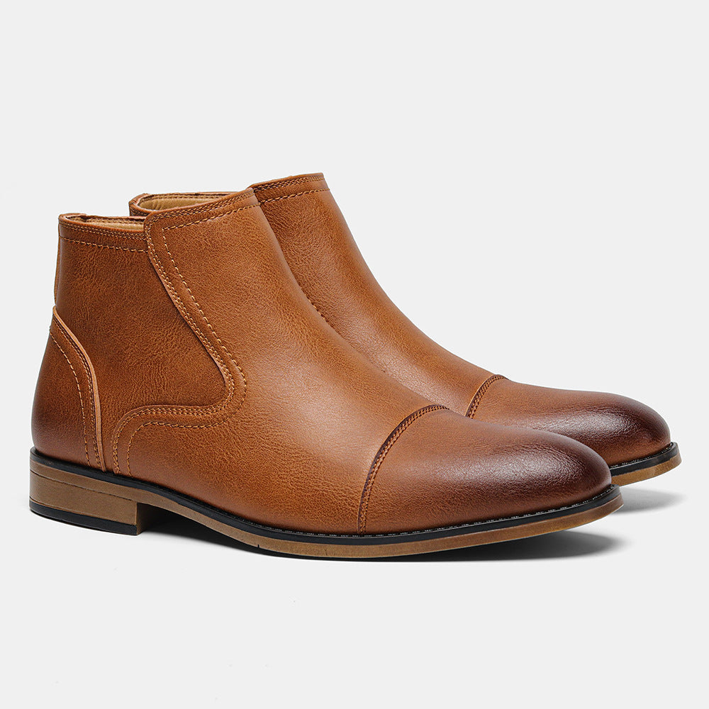 Bottes Chelsea Homme en Cuir – Confort, Élégance et Grande Taille avec Fermeture Éclair Intérieure