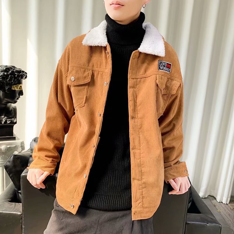 Veste de travail en velours côtelé homme – Automne et hiver résistante