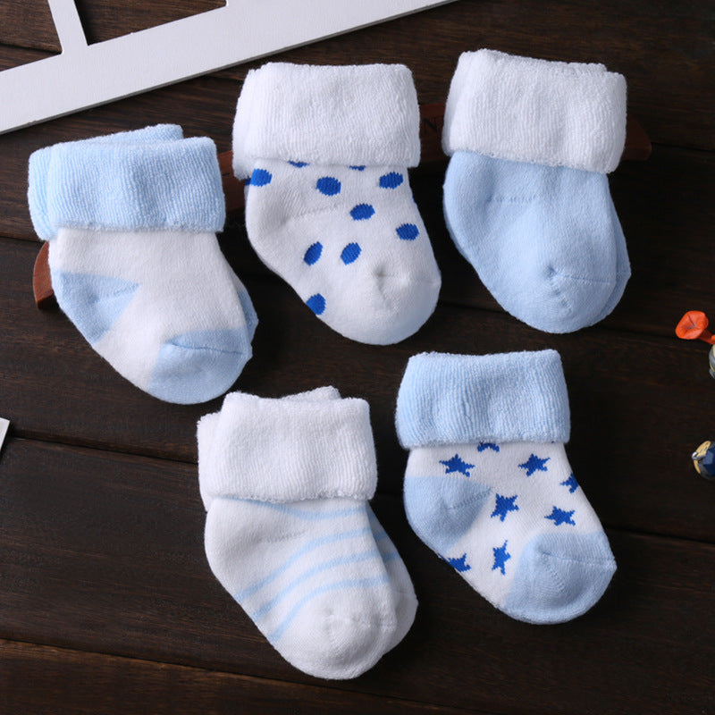 Chaussettes Bébé en Coton Épaisses – Confort et Chaleur pour Nouveau-Né