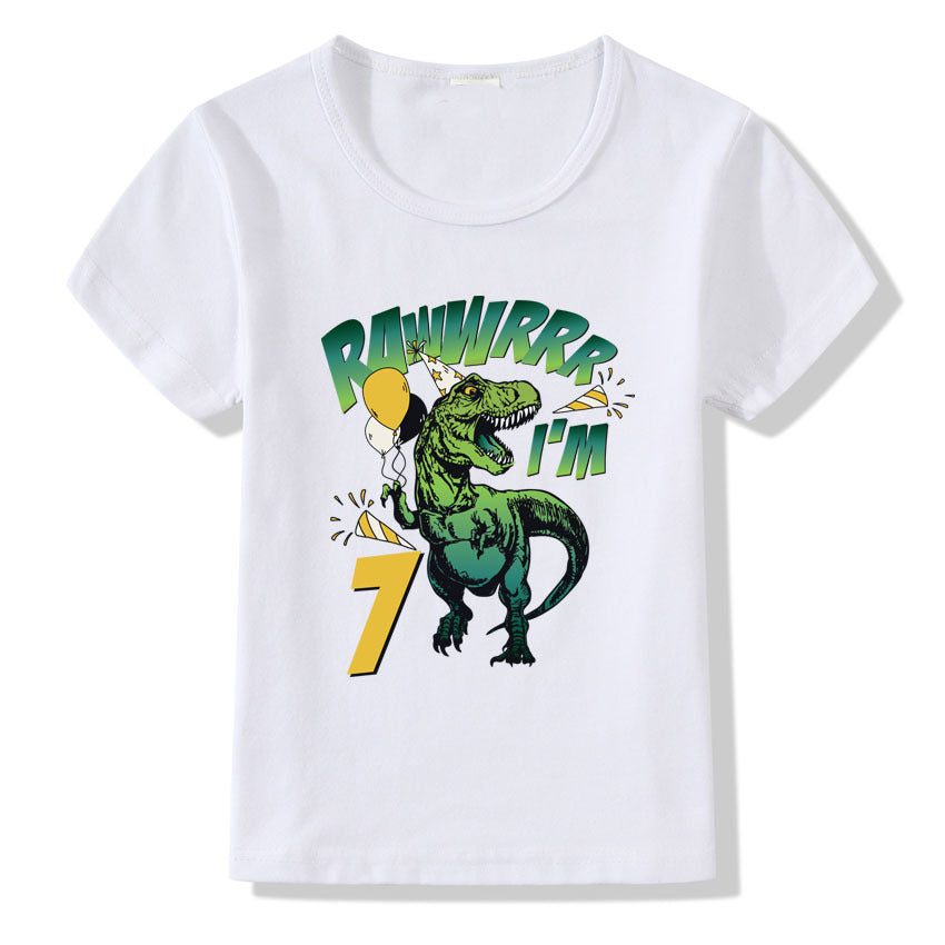 T-shirt d'anniversaire enfant avec numéros de 1 à 9 – Célébration joyeuse et colorée
