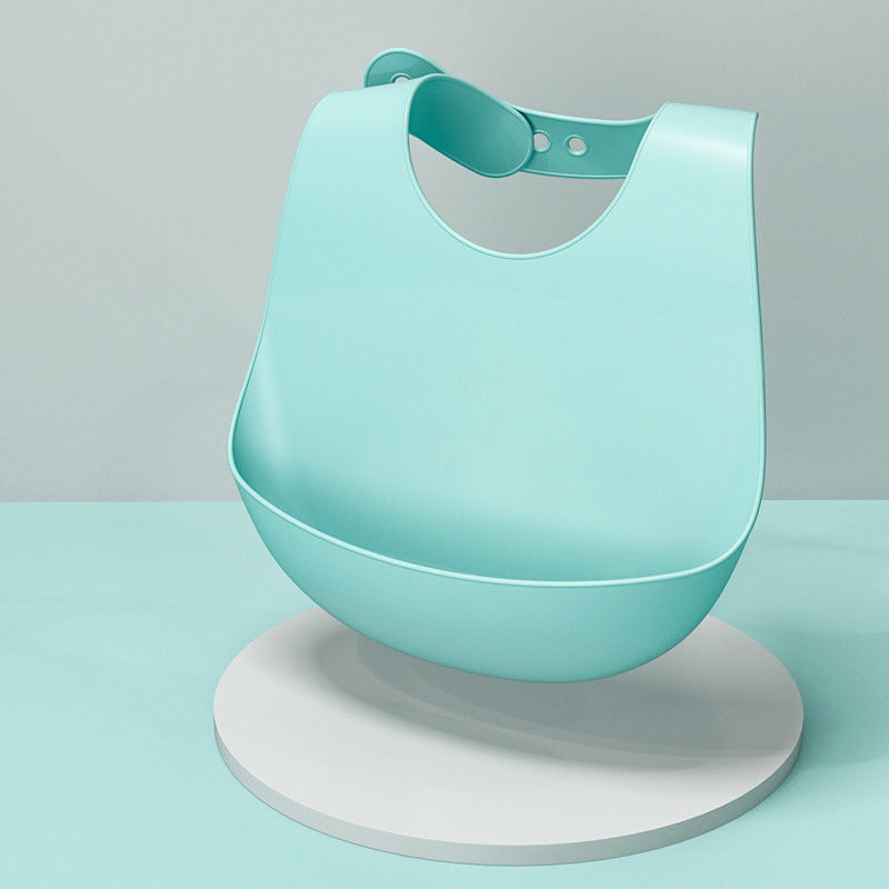 Bavoir Nourrisson Silicone Imperméable avec Poche – Super Doux et Pratique