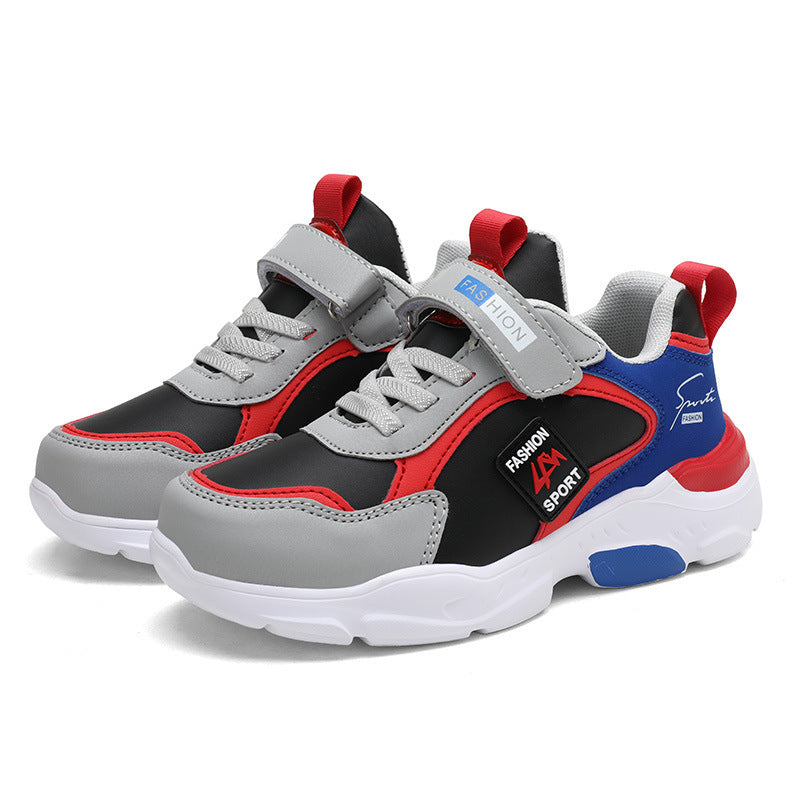 Chaussures de sport en cuir pour enfants – Design moderne, confort optimal
