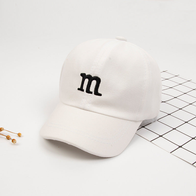 Casquette Baseball Enfant avec Lettre "M" Brodée – Coton Printemps & Automne
