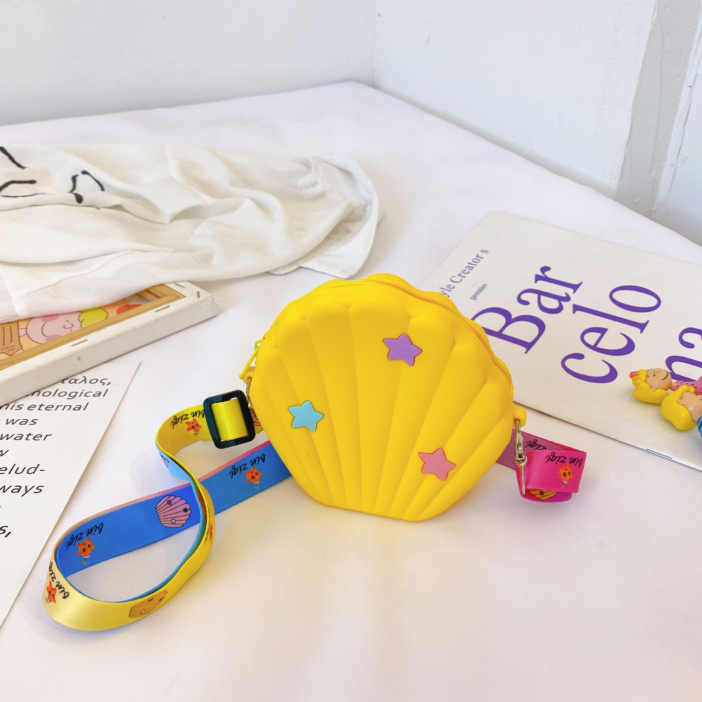 Sac à Bandoulière Enfant en Silicone – Étoile à Cinq Branches, Sac Accessoire Coloré