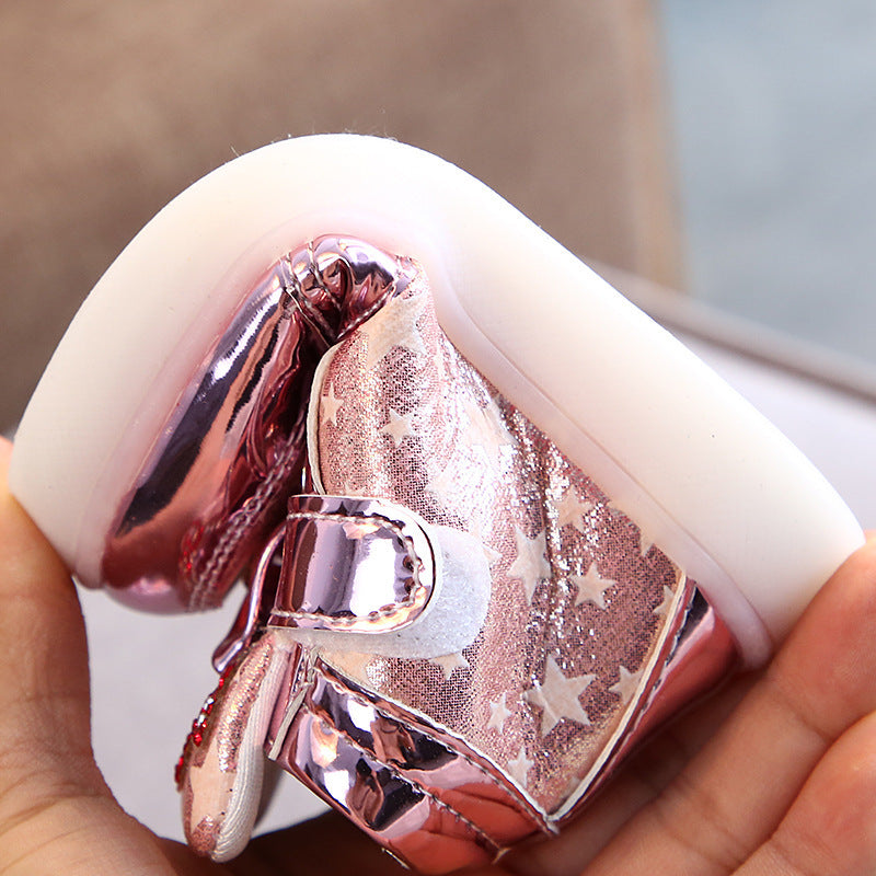 Chaussures LED à imprimé étoiles pour filles – Sneakers lumineuses et tendance