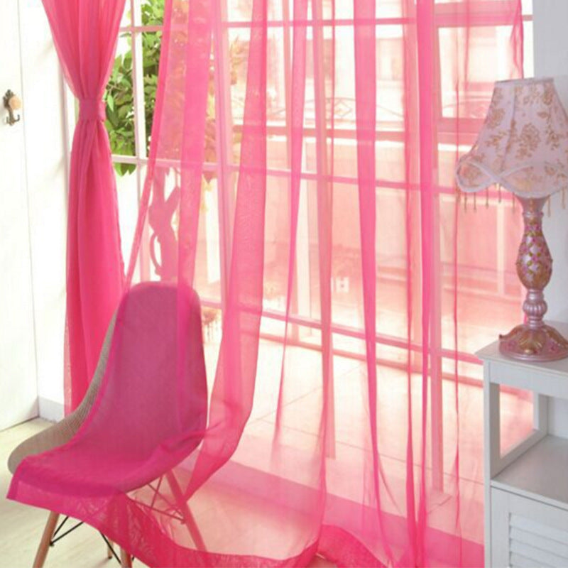Rideaux en tulle uni moderne – Voilages transparents légers pour salon et chambre