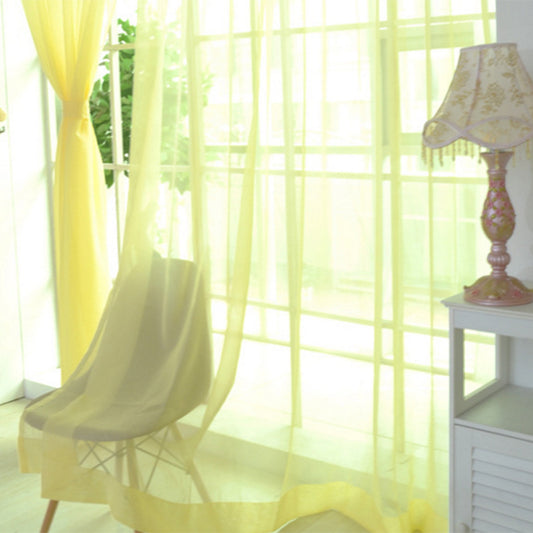 Rideaux en tulle uni moderne – Voilages transparents légers pour salon et chambre