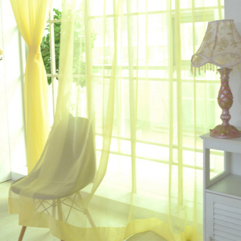 Rideaux en tulle uni moderne – Voilages transparents légers pour salon et chambre
