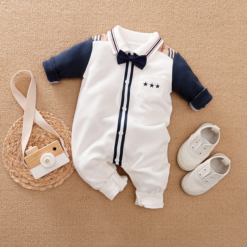 Combinaison bébé gentleman à manches longues – Tenue élégante et confortable