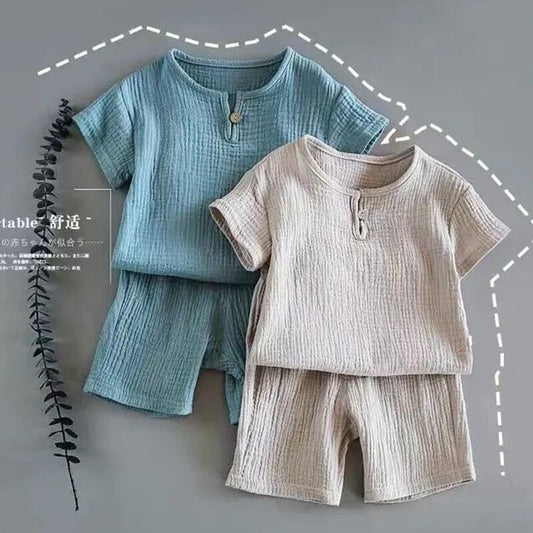 Ensemble d'été bébé à manches courtes – Tenue légère et confortable pour bébé