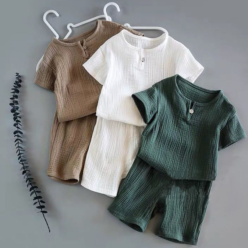 Ensemble d'été bébé à manches courtes – Tenue légère et confortable pour bébé