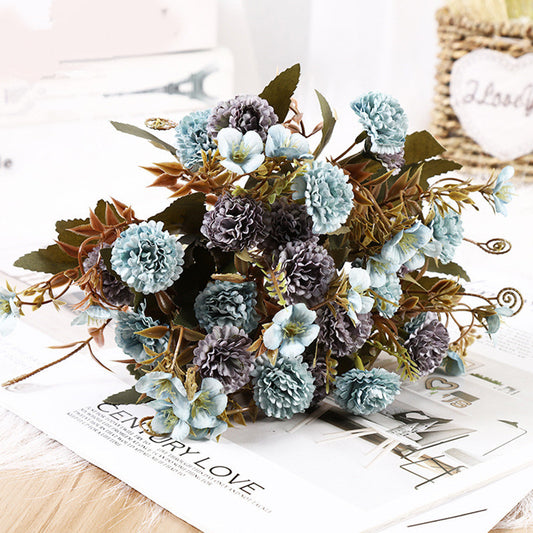 Bouquet de fleurs artificielles lilas – Décoration florale réaliste en tissu soyeux