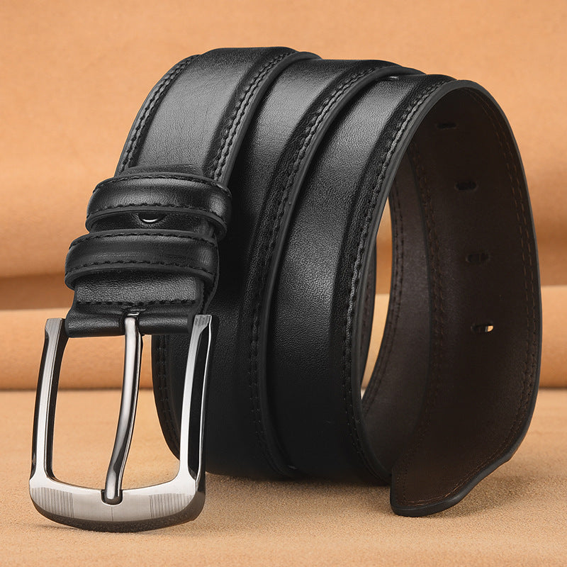 Ceinture homme en cuir pleine fleur à boucle ardillon – Style business et casual