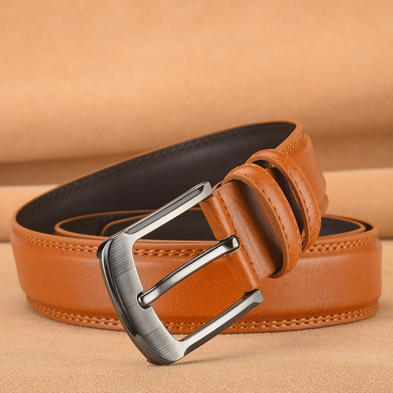 Ceinture homme en cuir pleine fleur à boucle ardillon – Style business et casual