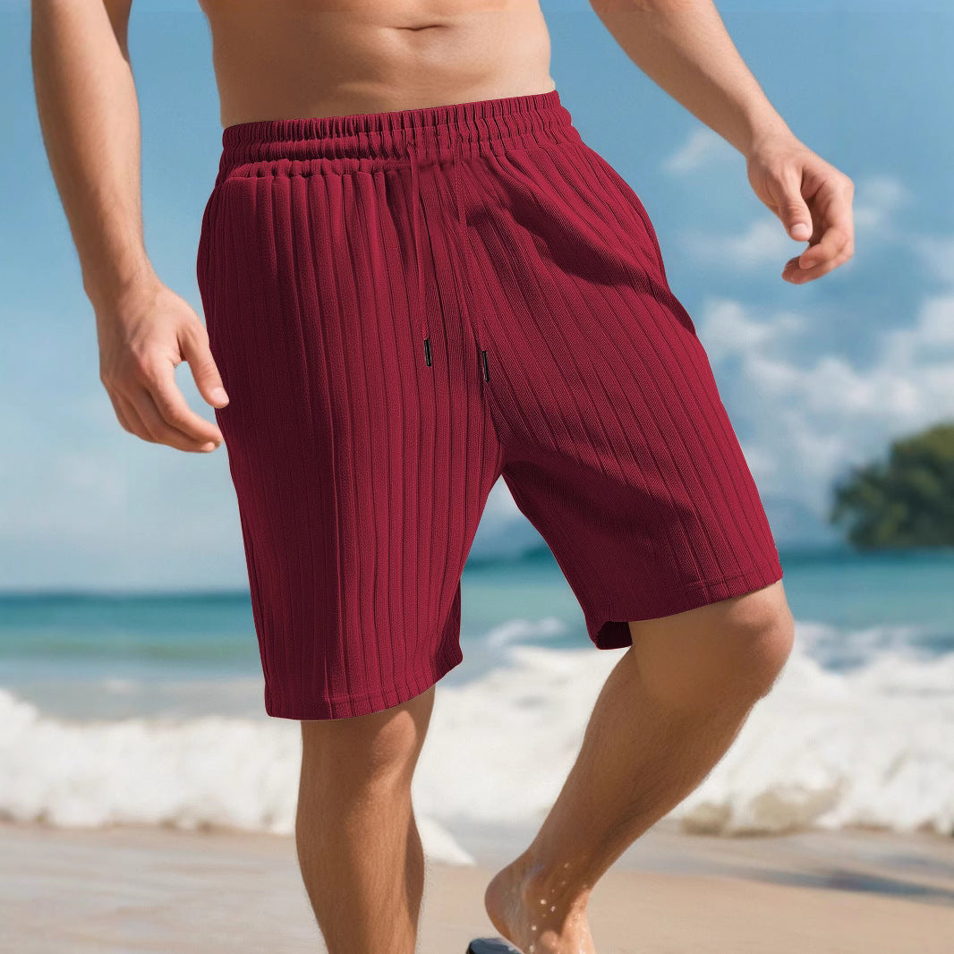 Short Homme Multi-Poches – Style Sport et Plage à Rayures