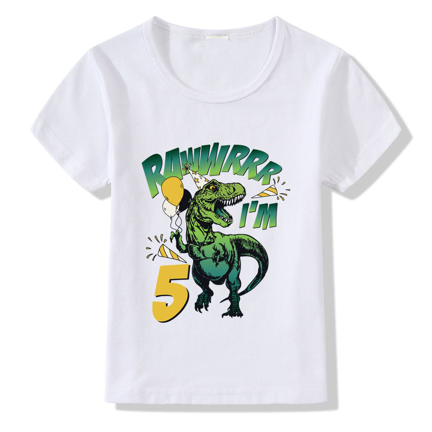 T-shirt d'anniversaire enfant avec numéros de 1 à 9 – Célébration joyeuse et colorée