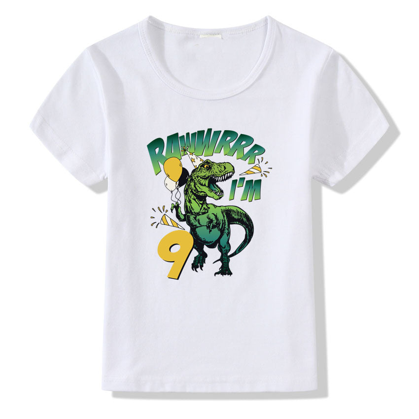T-shirt d'anniversaire enfant avec numéros de 1 à 9 – Célébration joyeuse et colorée