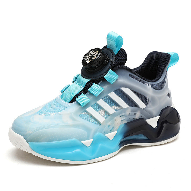 Chaussures de sport pour enfants à bouton rotatif – Semelle souple et antidérapante