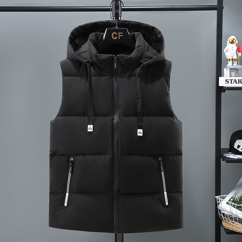 Gilet homme épaissi chaud uni – Vêtement sans manches confortable