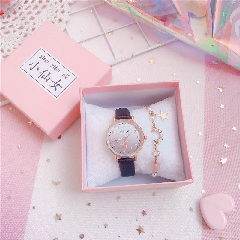 Montre Enfant Style Collège – Design Simple et Nature, Bracelet en Toile Respirant