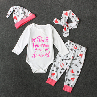 Ensemble bébé manches longues motif "Letters" – Sweat coton et pantalon assorti