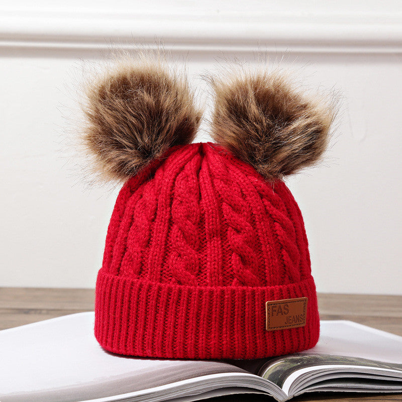 Bonnet Bébé avec Oreilles de Raton Laveur en Fourrure – Ultra Mignon et Chaud (0–3 ans)