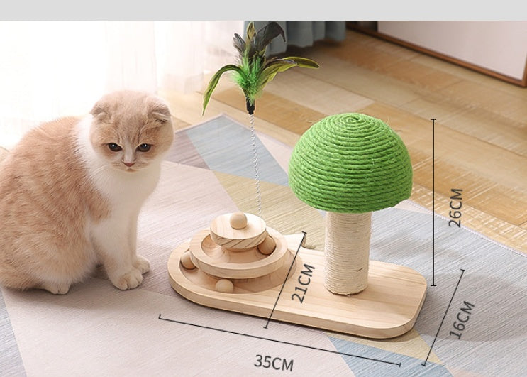 Arbre à Griffer pour Chat avec Boules en Sisal – Poste de Grattage Double‑Boules