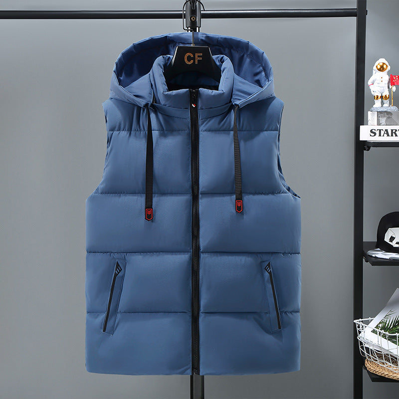 Gilet homme épaissi chaud uni – Vêtement sans manches confortable