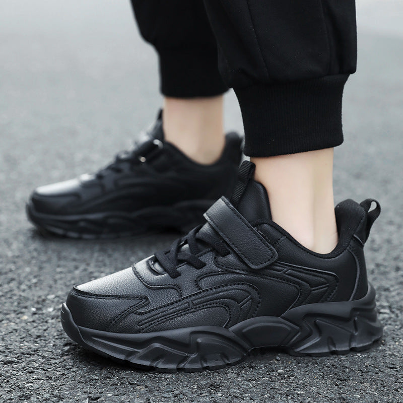 Chaussures en cuir pour enfants avec semelle souple – Élégantes et confortables