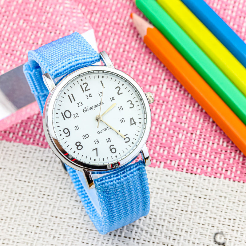 Montre Numérique Enfant Style Coréen – Bracelet en Toile Respirant