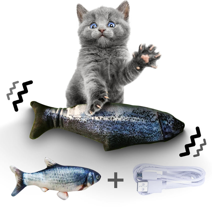 Jouet Poisson Électrique Sautillant – Version sans Catnip