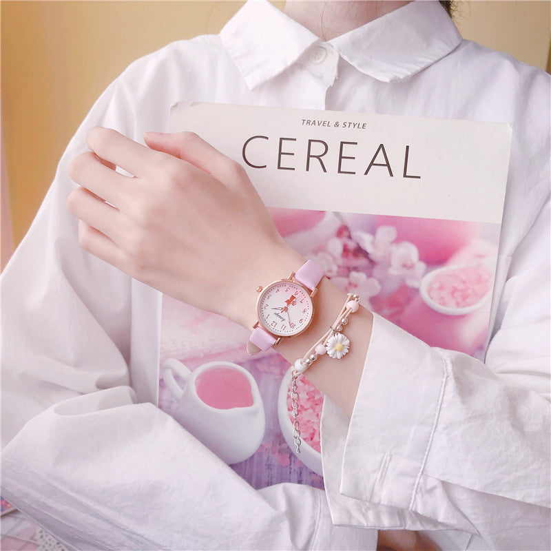 Montre Enfant Style Collège – Design Simple et Nature, Bracelet en Toile Respirant