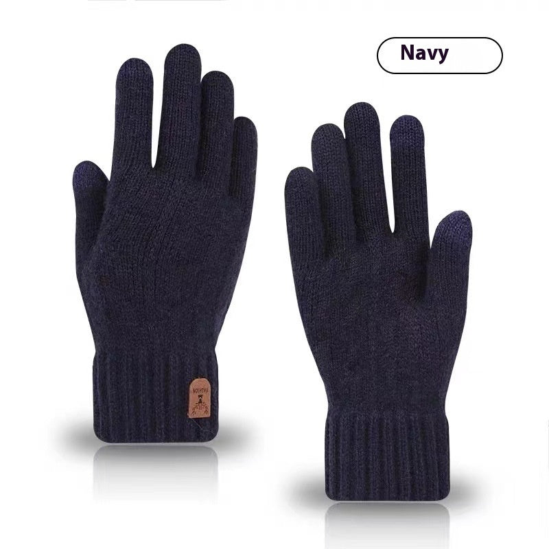 Gants homme en laine tricotée – Anti-froid pour conduite et activités extérieures