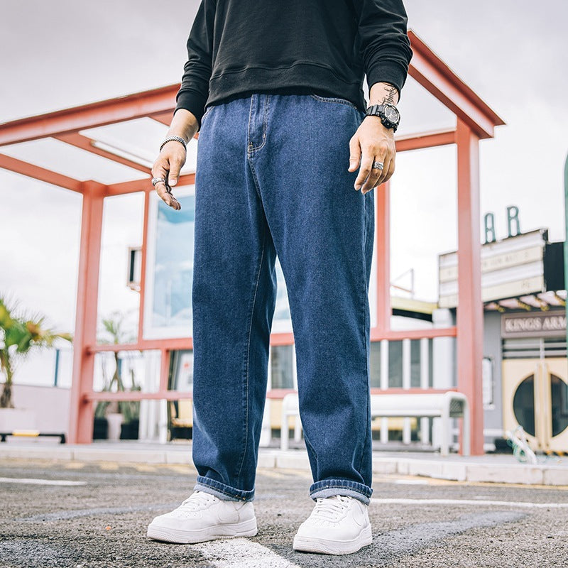 Jean Homme Coupe Droite Loose – Style Simple et Casual
