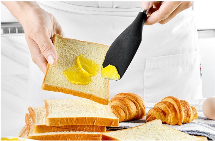 Set d’ustensiles de cuisine en silicone + manches tube inox – Hygiène et élégance