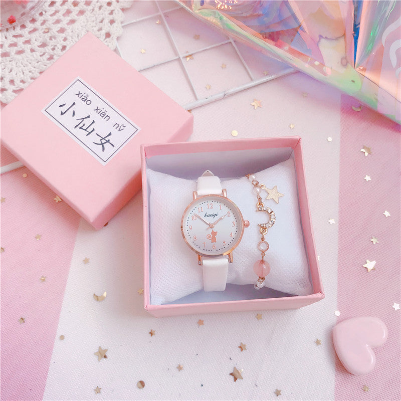 Montre Enfant Style Collège – Design Simple et Nature, Bracelet en Toile Respirant