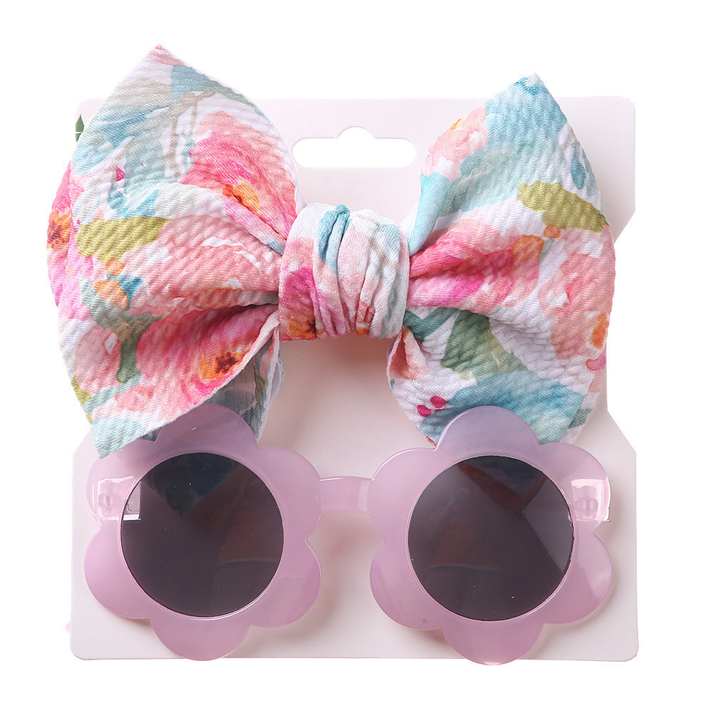 Ensemble Lunettes de Soleil Enfant + Bandeau Style Ours – Protection UV + Accessoire Mode