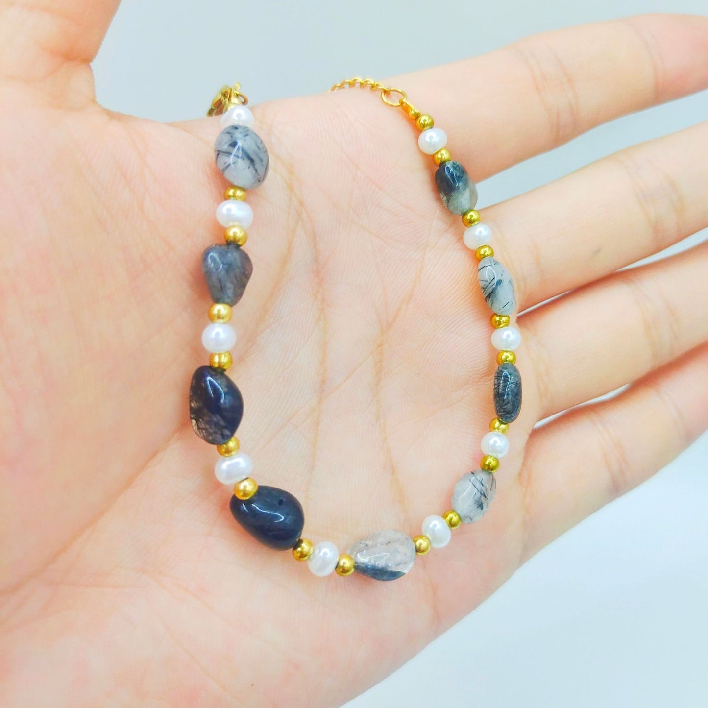 Bracelet perles, cristaux & pierres – style européen