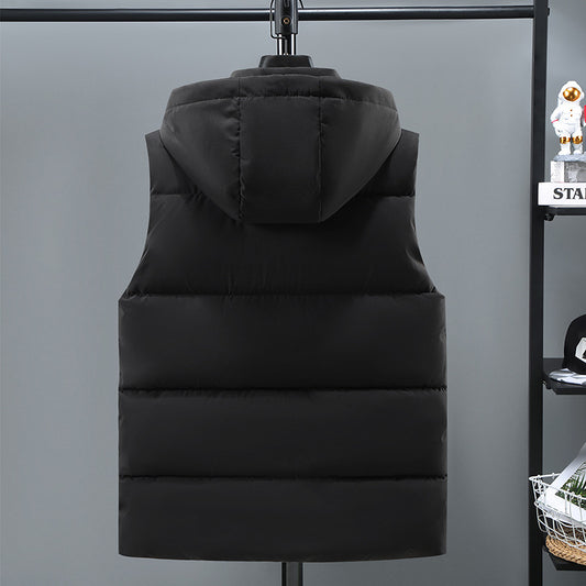 Gilet homme épaissi chaud uni – Vêtement sans manches confortable