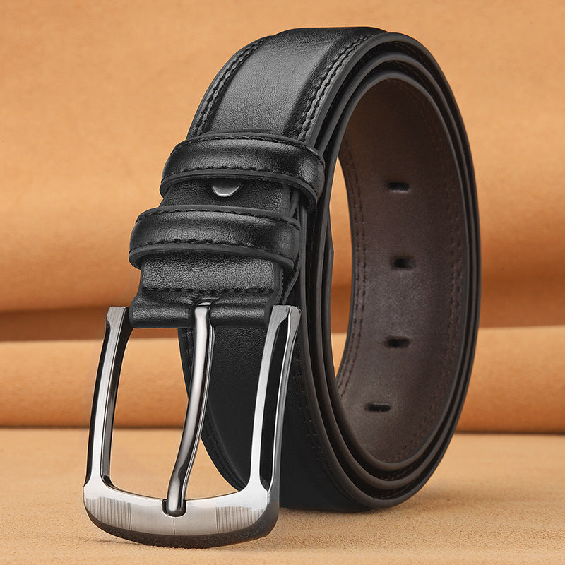 Ceinture homme en cuir pleine fleur à boucle ardillon – Style business et casual