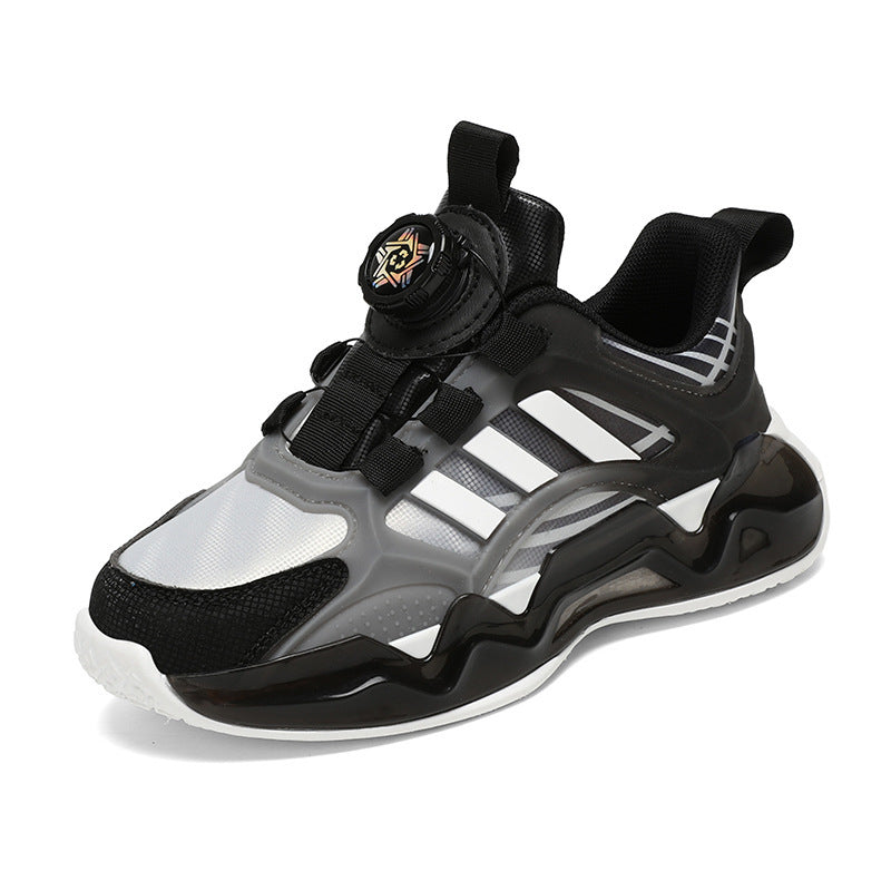 Chaussures de sport pour enfants à bouton rotatif – Semelle souple et antidérapante