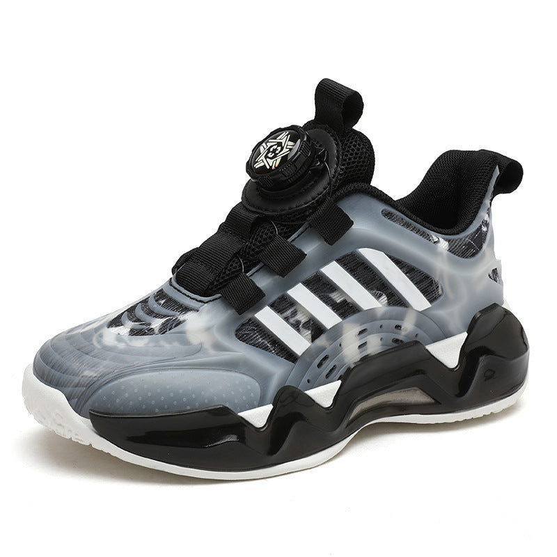 Chaussures de sport pour enfants à bouton rotatif – Semelle souple et antidérapante