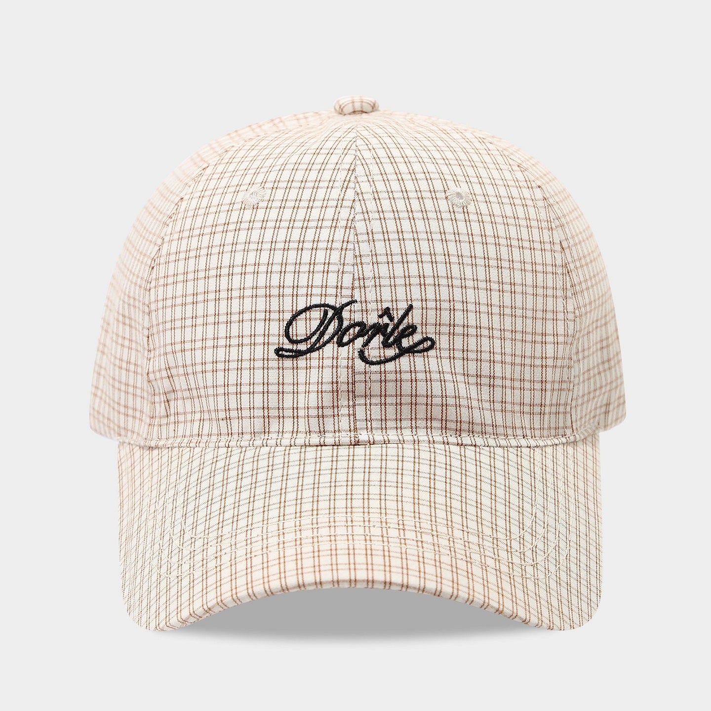 Casquette coréenne à visière à carreaux – unisexe