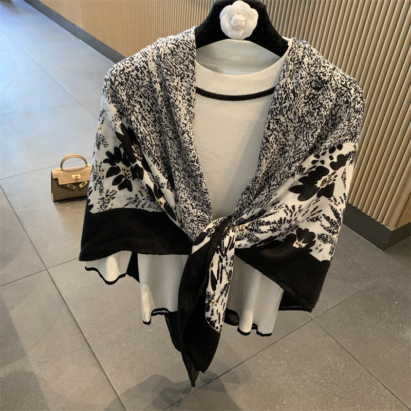 Grand foulard léger anti-UV – soie synthétique