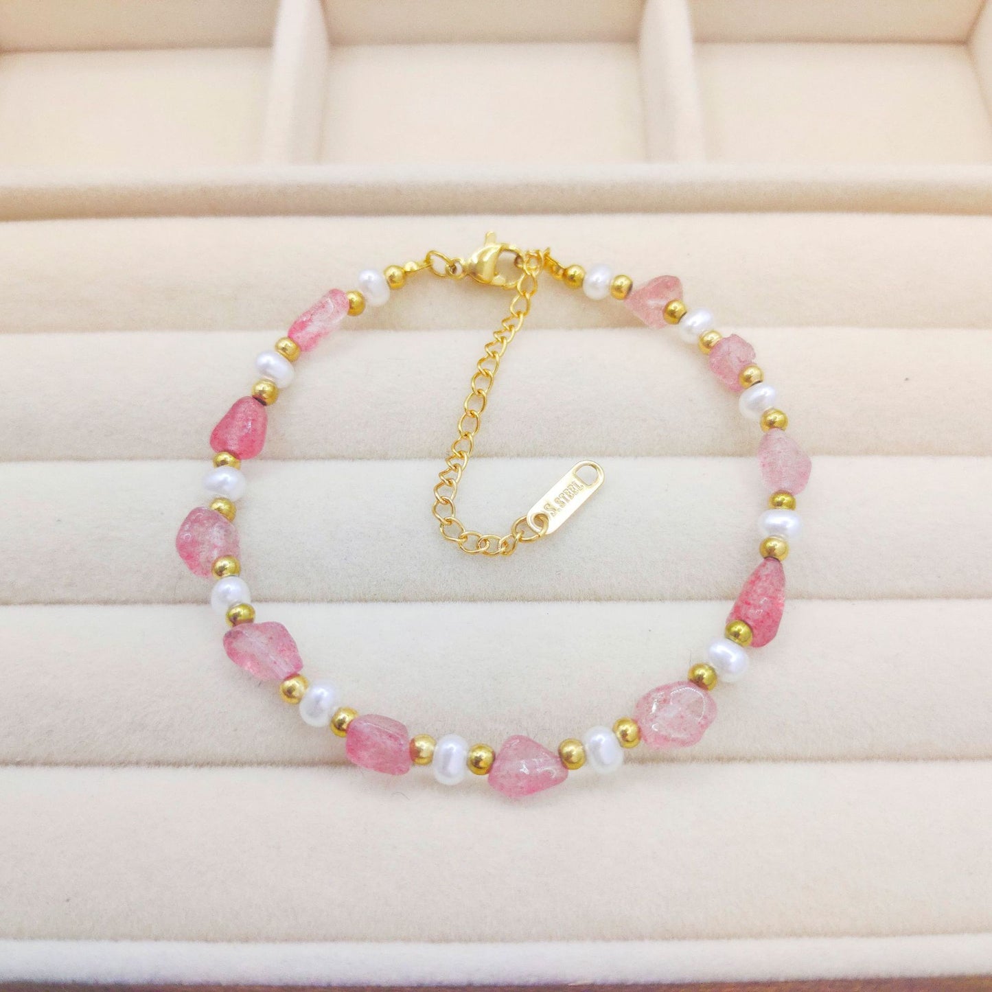 Bracelet perles, cristaux & pierres – style européen