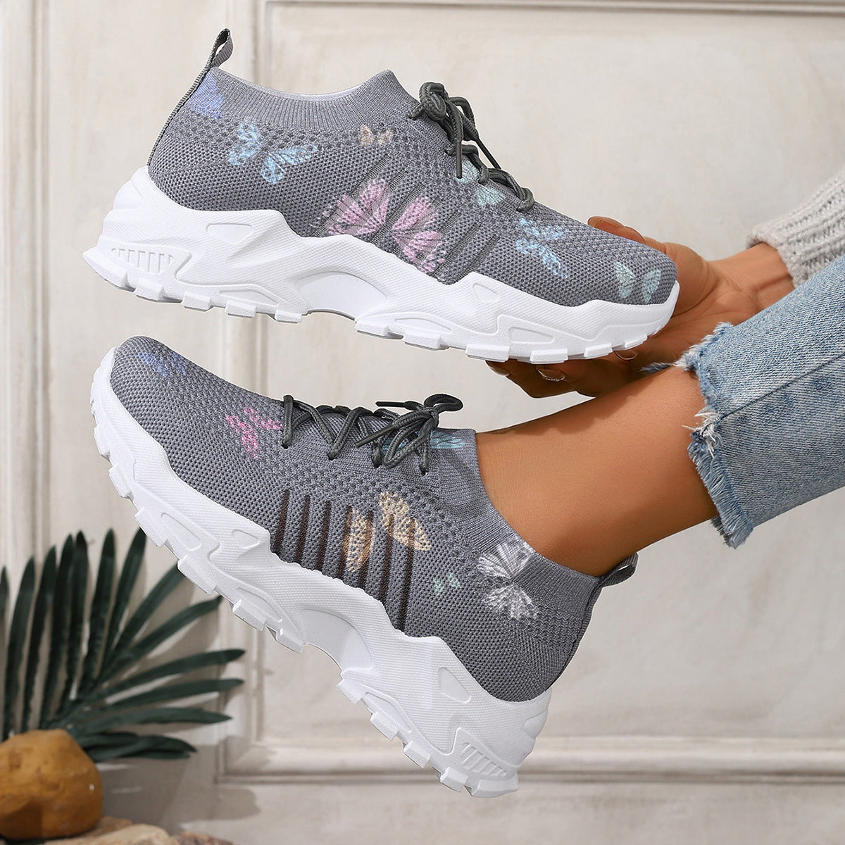 Sneakers tissées légères – antidérapantes & résistantes