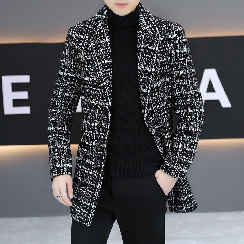 Manteau mi-long en chenille homme – Style élégant et confortable